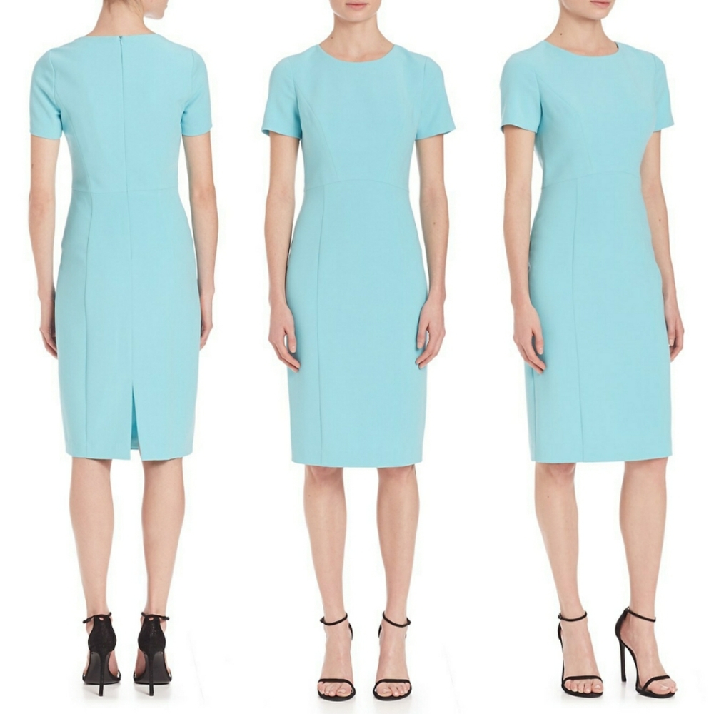 Black Halo blue midi dress